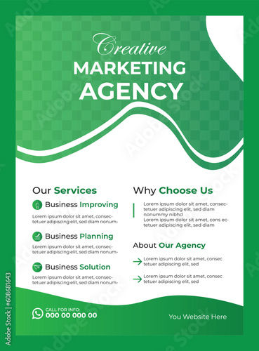 Corporate business flyer design template
