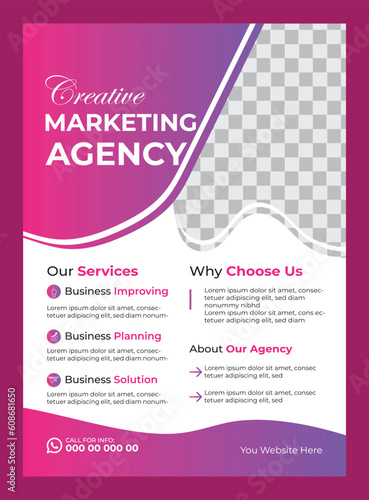 Corporate business flyer design template
