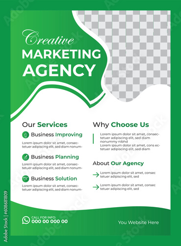 Corporate business flyer design template
