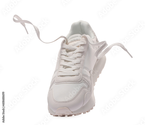 One stylish new sneaker isolated on white