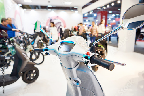 Scooter handlebar and dashboard in store