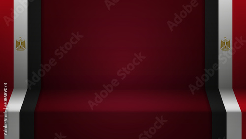 3d background with flag of Egypt