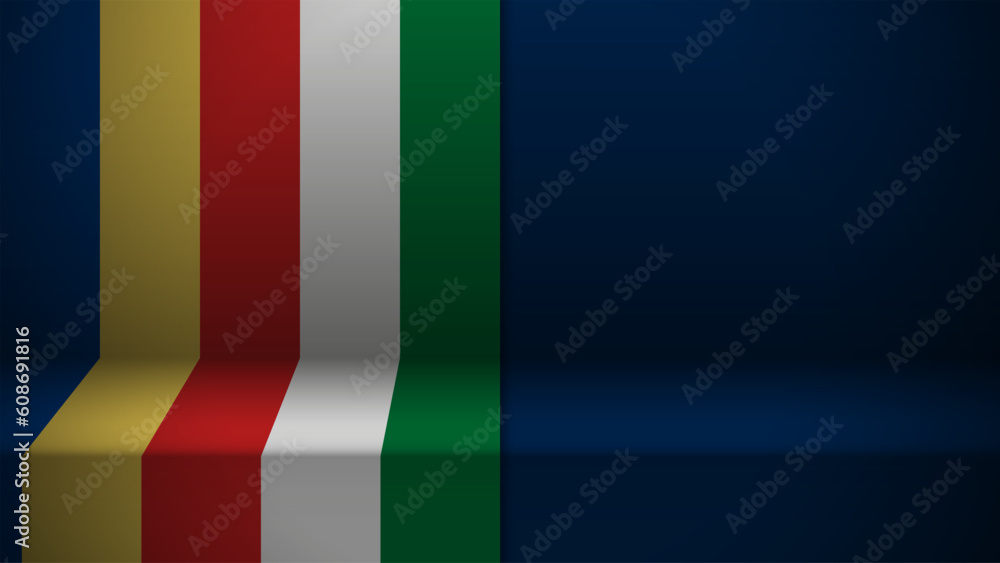 Fototapeta premium 3d background with flag of Seychelles