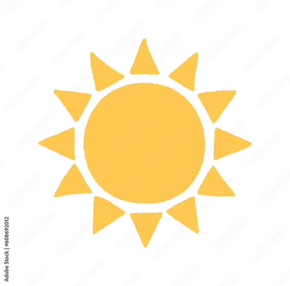 太陽・おひさまの手書きベクターイラスト/夏を感じるイラスト 太陽・おひさまの手書きベクターイラスト/夏を感じるイラスト