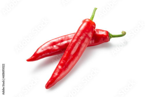 red pepper chili isolated on white background