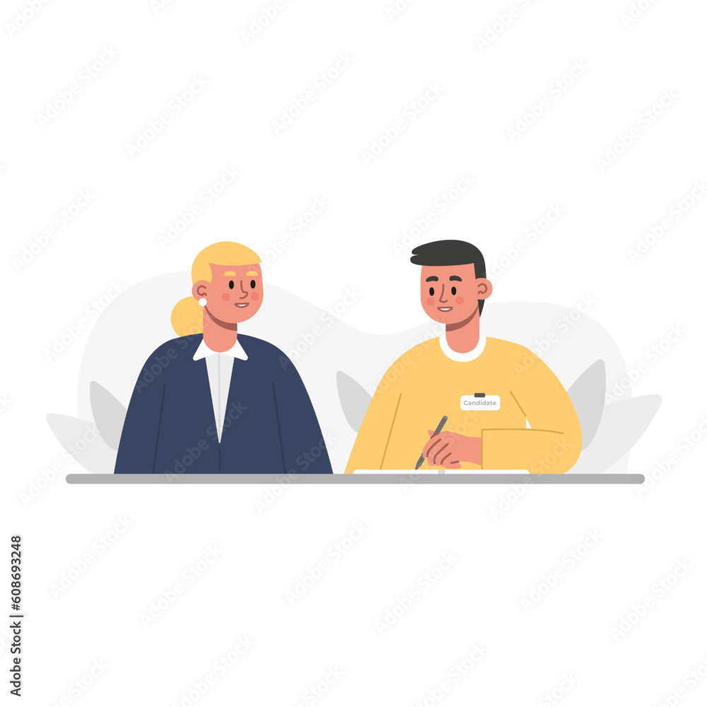 Face to face job interview. Individual conversation with employer. Candidate talks about his experience and preferences. Headhunter is looking for new specialist. Dialogue with HR Face to face job interview. Individual conversation with employer. Candidate talks about his experience and preferences. Headhunter is looking for new specialist. Dialogue with HR