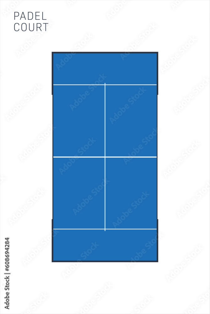 Graphic vector padel court