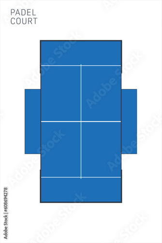 Graphic vector padel court
