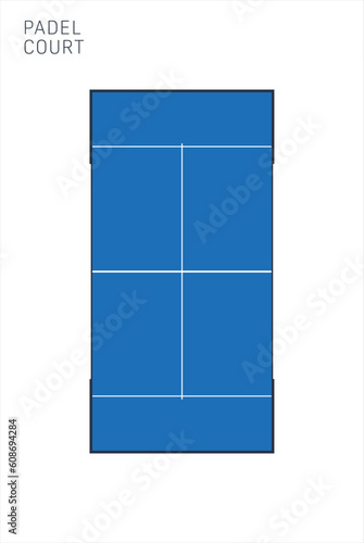 Graphic vector padel court