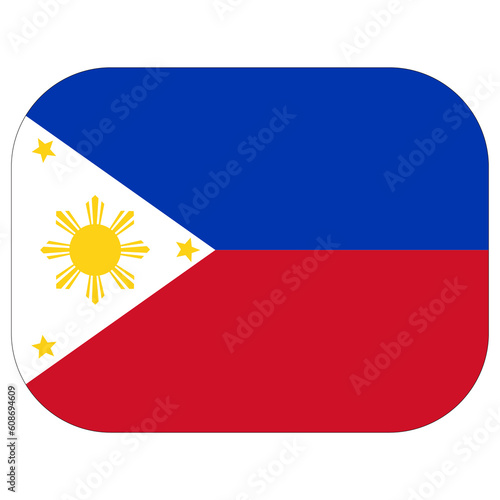 Flag of Philippines in shape. Philipino flag in shape 
