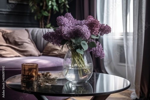 Luxurious Elegant Living Room Decor. Generative AI