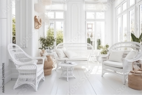 Luxurious Elegant Living Room Decor. Generative AI