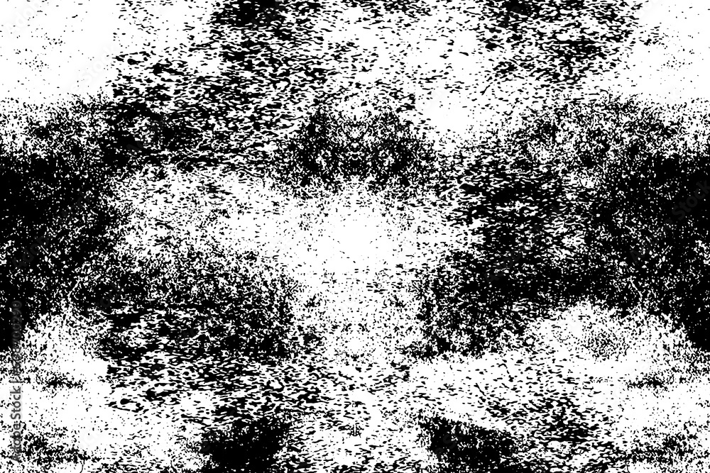 Fototapeta premium Texture, wall, concrete, black and white grunge background. Wall fragment with scratches and cracks