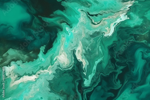 Abstract green bath bomb paint background