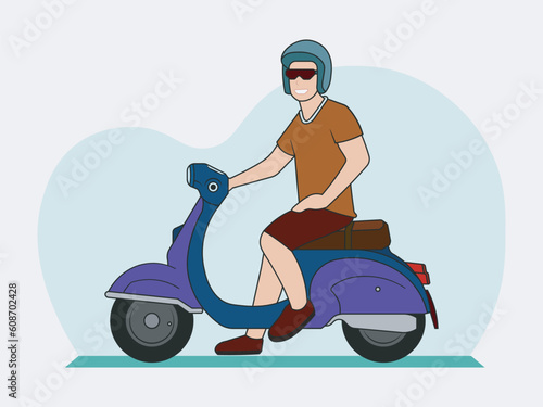 person on scooter