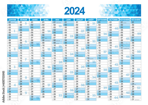 2024 france front annual calendar