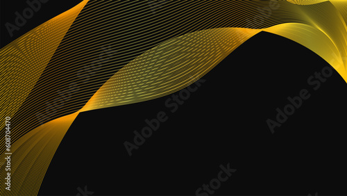 Abstract backdrop with luxury golden waves