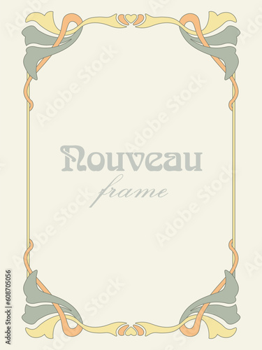 Nouveau art frame illustration