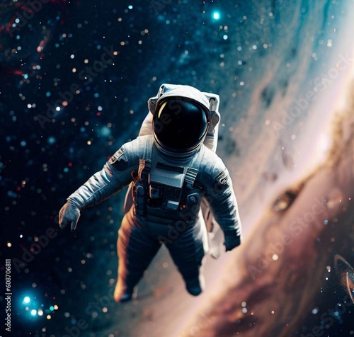 Astronaut in the space 