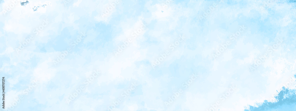 blue clouds white background watercolor live animated effect sunny love beautiful day temple banner template infographics usage graphics vector design modern digital unique AI challenge design image 