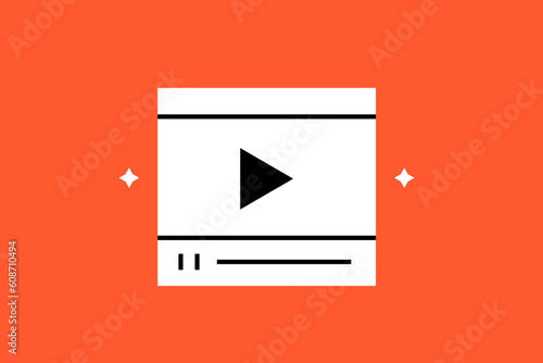 multimedia illustration in flat style design. Vector illustration.