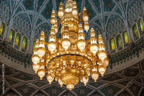 details of the grand mosque in Oman  photo