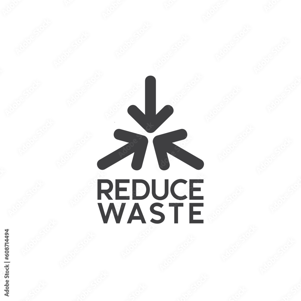 symbol of reduce waste, reduce garbage, vector art. symbol of reduce waste, reduce garbage, vector art.