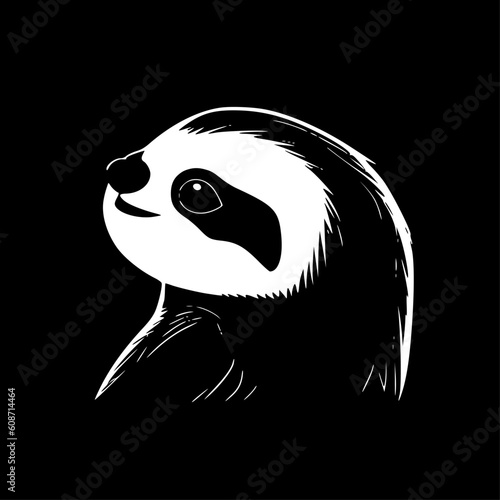 Sloth - Minimalist and Flat Logo - Vector illustration