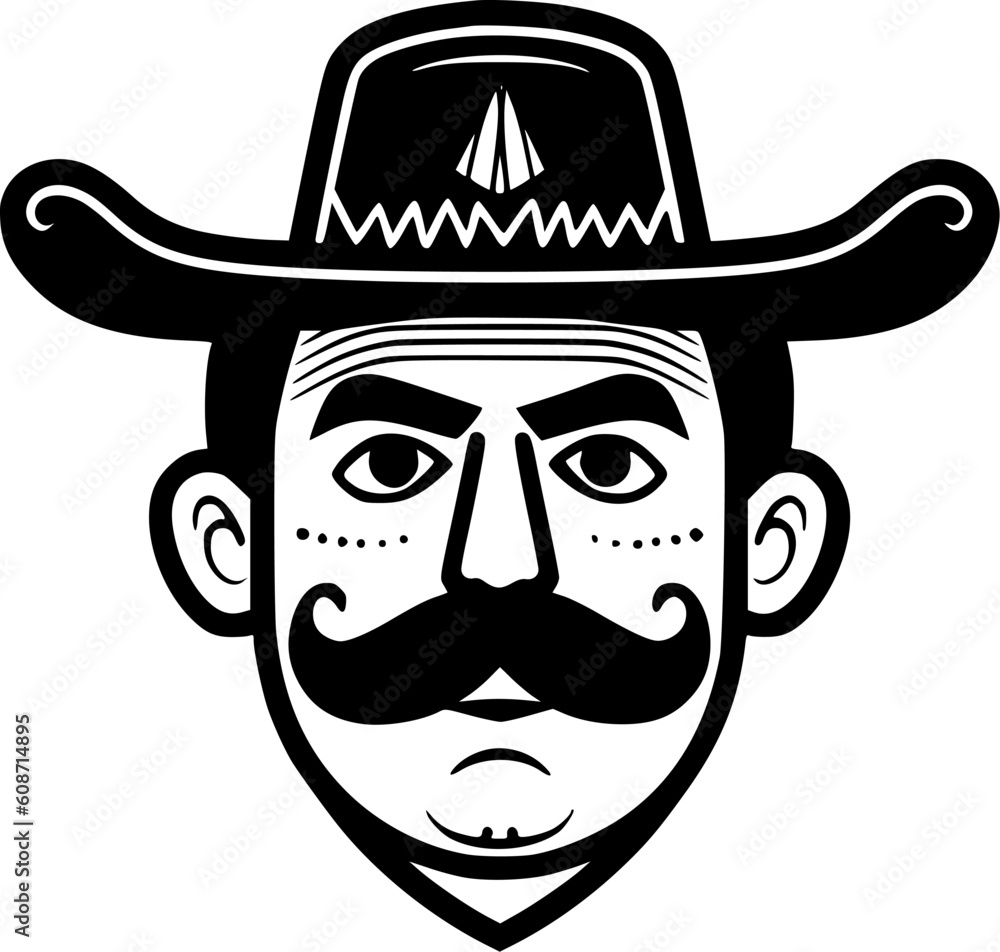 Mexico - Black and White Isolated Icon - Vector illustration Mexico - Black and White Isolated Icon - Vector illustration