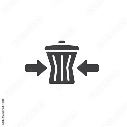 symbol of reduce waste, reduce garbage, vector art.
