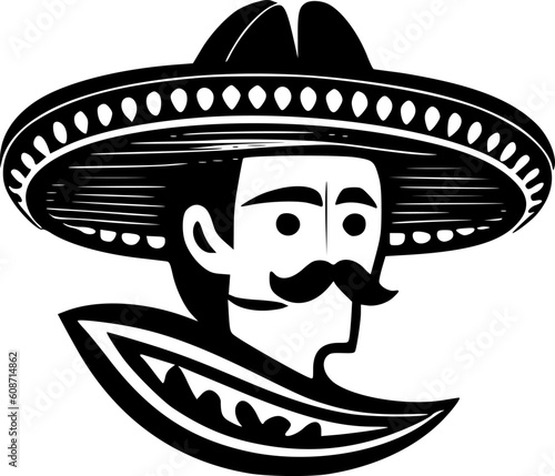 Mexican - Minimalist and Flat Logo - Vector illustration