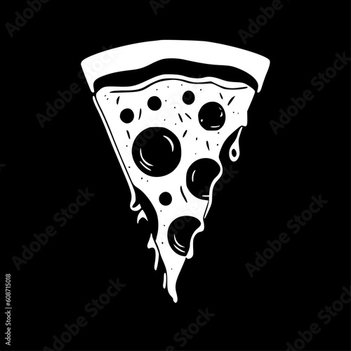 Pizza | Minimalist and Simple Silhouette - Vector illustration