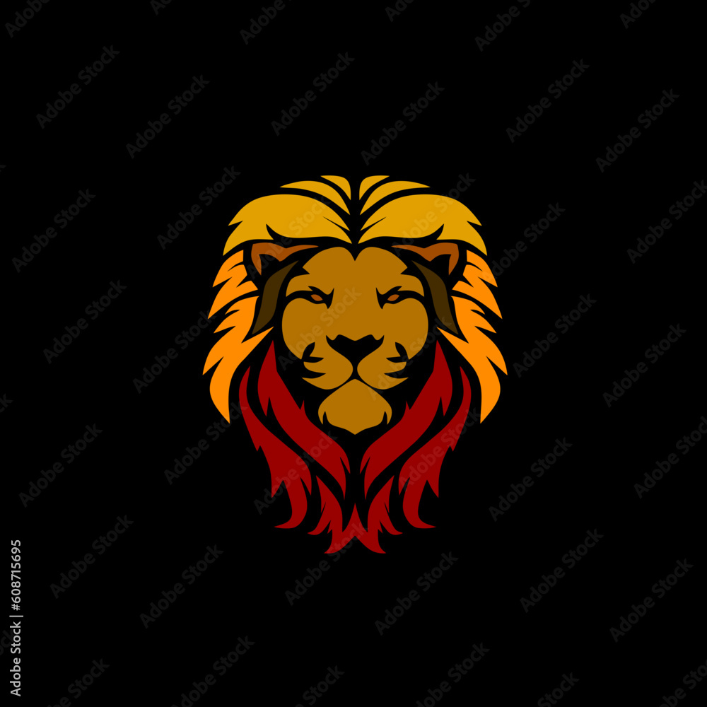 lion head logo illustration in simple style is perfect for a brand, business and e-sports logo lion head logo illustration in simple style is perfect for a brand, business and e-sports logo