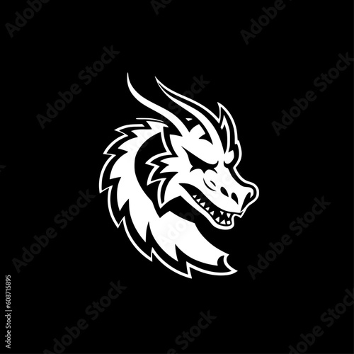 Dragon - Minimalist and Flat Logo - Vector illustration