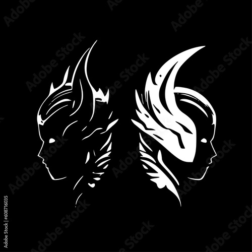 Fantasy - Minimalist and Flat Logo - Vector illustration