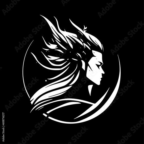 Fantasy | Black and White Vector illustration