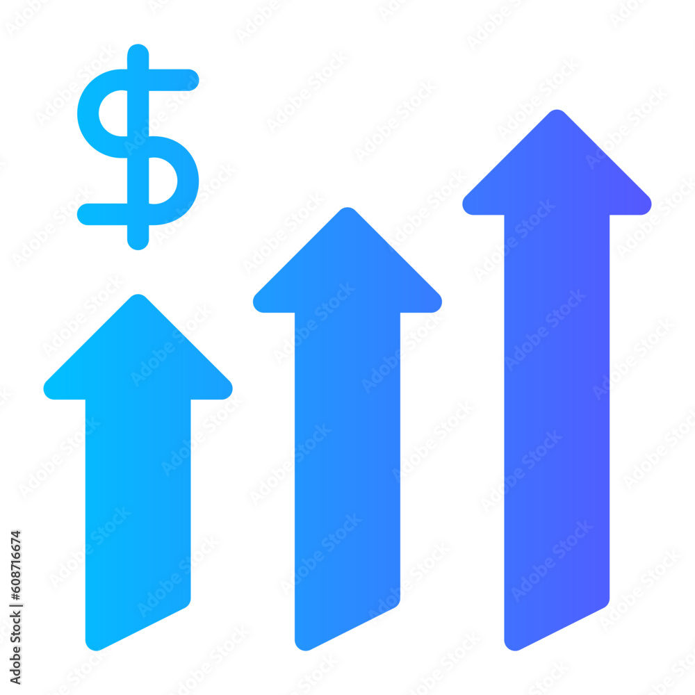 growth gradient icon growth gradient icon