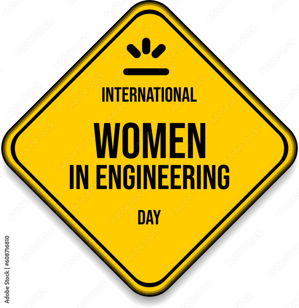 international women in engineering day Holiday concept. Template for background, banner, card, poster, t-shirt with text inscription international women in engineering day Holiday concept. Template for background, banner, card, poster, t-shirt with text inscription