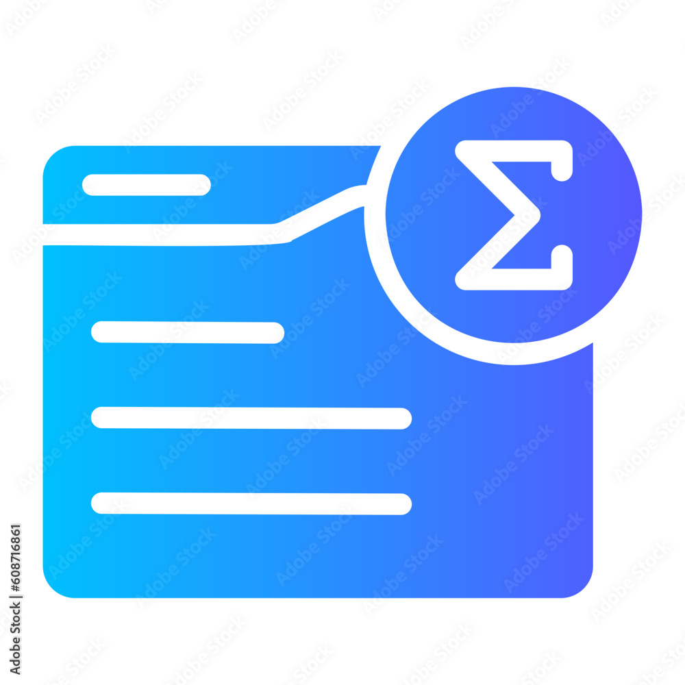 sum gradient icon sum gradient icon