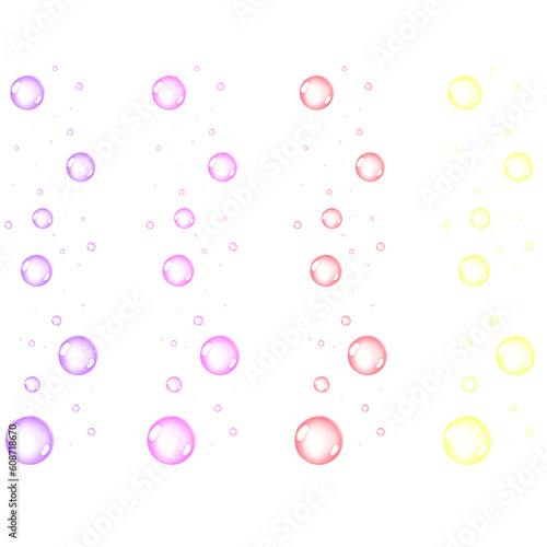 Colorful Transparent Bubble Plume 4 Pack - 2