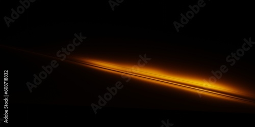 3d rendering of orange black abstract geometric background. Scene for advertising design, technology, showcase, banner, game, sport, cosmetic, business, metaverse. Sci-Fi Illustration. Product display