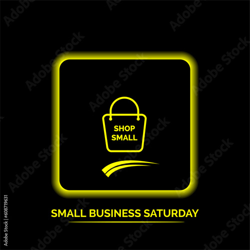 Small business saturday Holiday concept. Template for background, banner, card, poster, t-shirt with text inscription