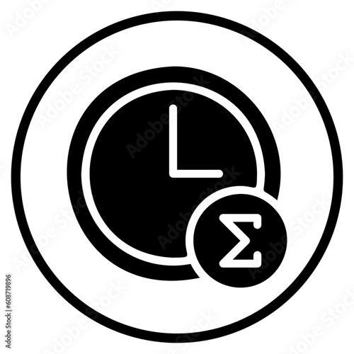 time glyph icon