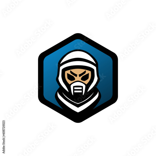 simple army troops esport logo vector illustration template design