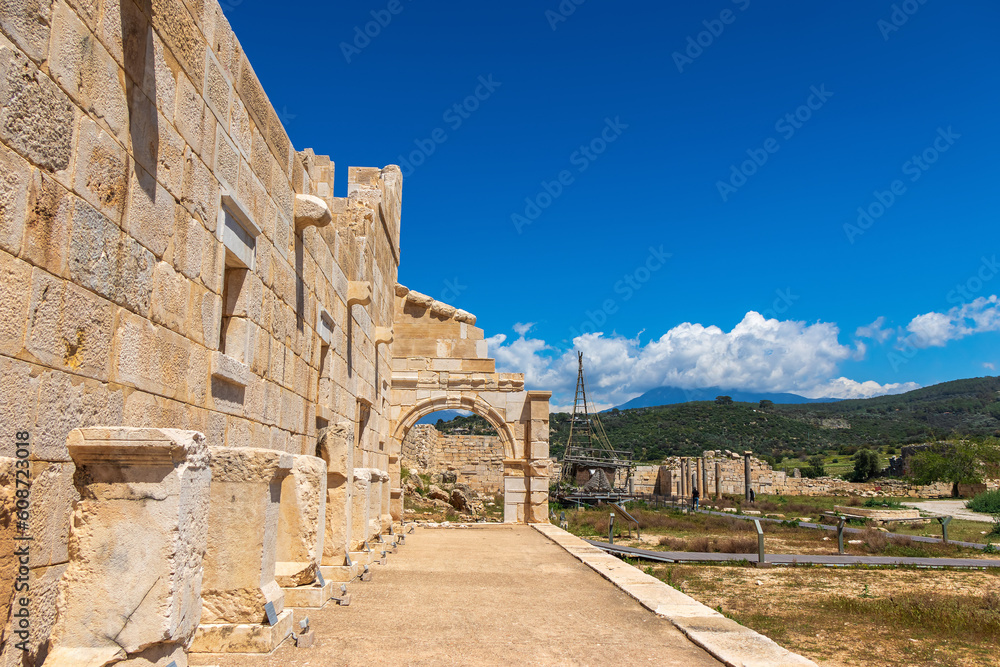 Ruins of Patara, an ancient Lycian city near Kalkan, Antalya Province, Turkey.