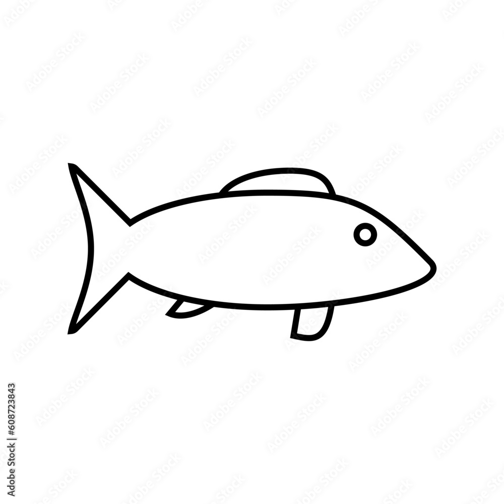 Fish icon on white.