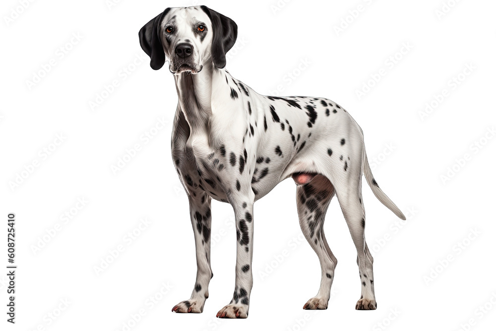 A Dalmatian isolated on transparent background - Generative AI