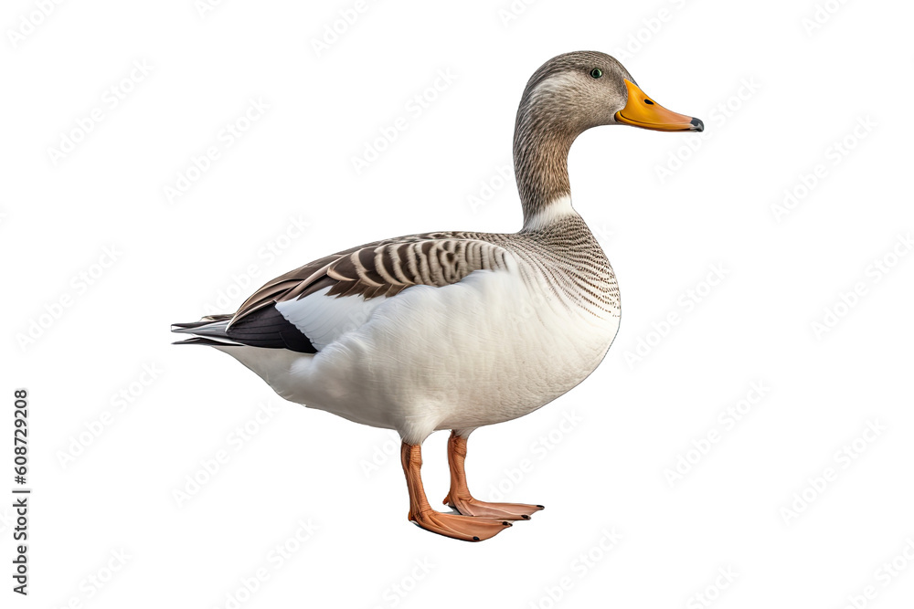 A Duck isolated on transparent background - Generative AI A Duck isolated on transparent background - Generative AI