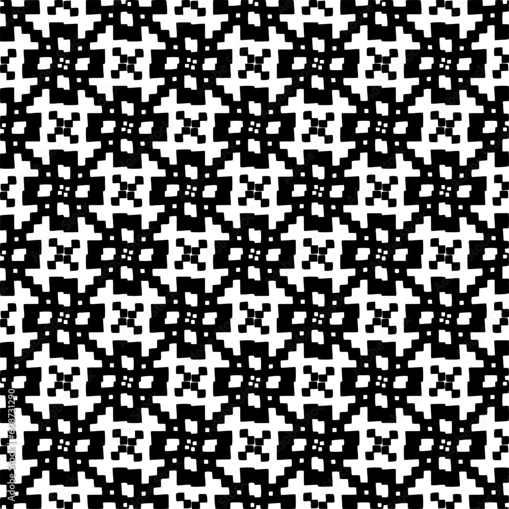 Seamless vector background with repeat pattern. Black and white color. Perfect for fashion, textile design, cute themed fabric, on wall paper, wrapping paper, fabrics and home decor. Seamless vector background with repeat pattern. Black and white color. Perfect for fashion, textile design, cute themed fabric, on wall paper, wrapping paper, fabrics and home decor.
