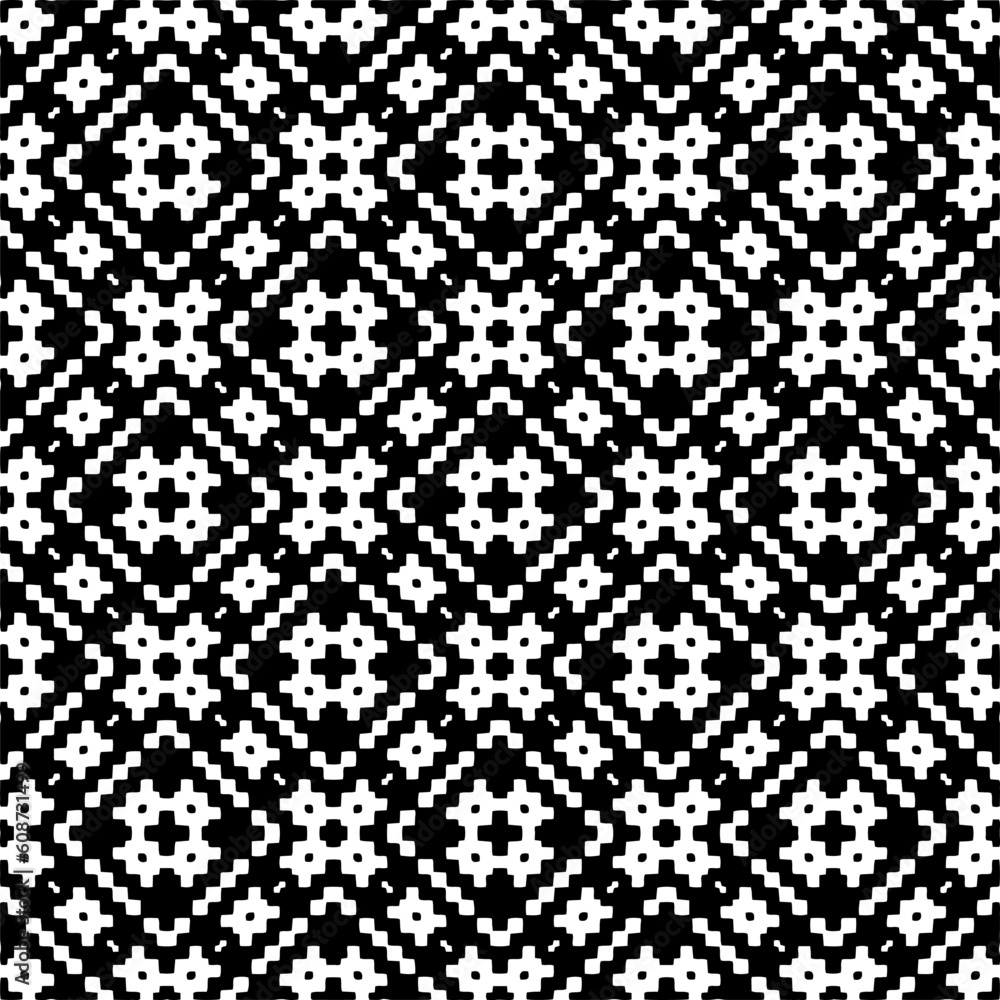 Seamless vector background with repeat pattern. Black and white color. Perfect for fashion, textile design, cute themed fabric, on wall paper, wrapping paper, fabrics and home decor.